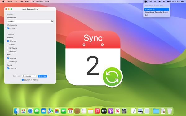 Building Local Calendar Sync Day 02: Add Status Bar Icon and remove Main Window